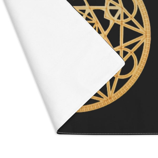 Gold-black metatron cube Placemat,sacred geometry crystal grid mat,Gift for housewarming/Birthday/Mother&#39;s day/easter/graduation/anniversary