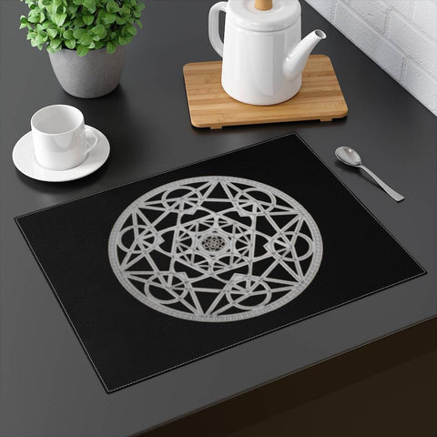 Silver metatron cube Placemat,sacred geometry shape,Gift for housewarming/Birthday/Mother&#39;s day/easter/graduation/anniversary/retirement