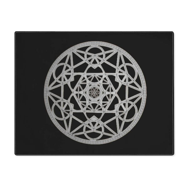 Silver metatron cube Placemat,sacred geometry shape,Gift for housewarming/Birthday/Mother&#39;s day/easter/graduation/anniversary/retirement