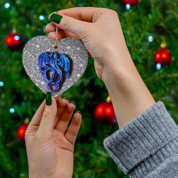 3D Ceramic Lucky Dragon Heart/Round/Star/Snowf,Gift for Graduation/Christmas/Birthday/New Year/Valentine/ThanXgiving/Housewarming/GOT Lovers