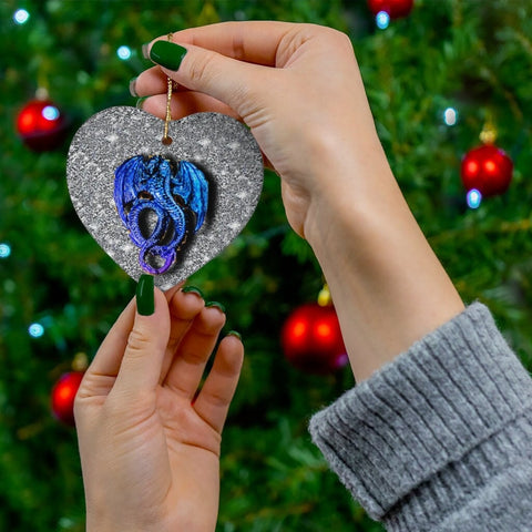 3D Ceramic Lucky Dragon Heart/Round/Star/Snowf,Gift for Graduation/Christmas/Birthday/New Year/Valentine/ThanXgiving/Housewarming/GOT Lovers