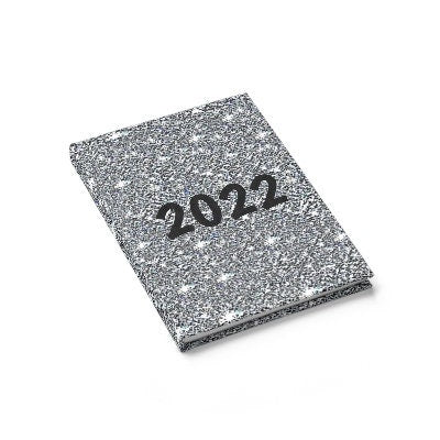 2022 Silver Sparkle Harcover Journal with ruled lines,Gift for New Year/graduation/birthday/back2school/diary/Easter/Journal/notebook