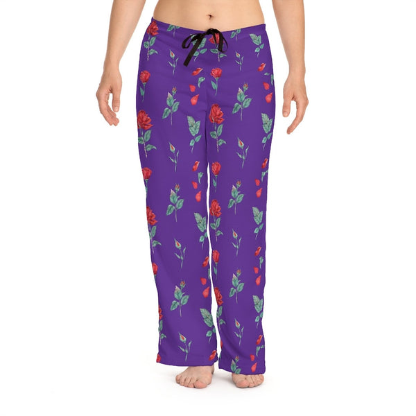 Black Red Roses Unisex Pajama Lounge Yoga Sleep Pants,Gift for Valentines/Anniversary/Christmas/Birthday/Graduation/Housewarming/Wedding/