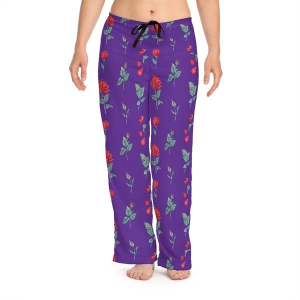 White-Red Roses Unisex Pajama Lounge Yoga Sleep Pants,Gift for Valentines/Anniversary/Christmas/Birthday/Graduation/Housewarming/Wedding/