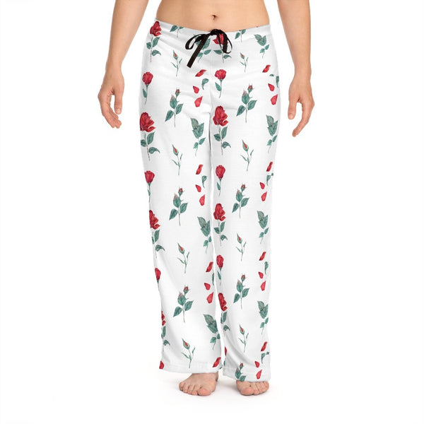 Black Red Roses Unisex Pajama Lounge Yoga Sleep Pants,Gift for Valentines/Anniversary/Christmas/Birthday/Graduation/Housewarming/Wedding/
