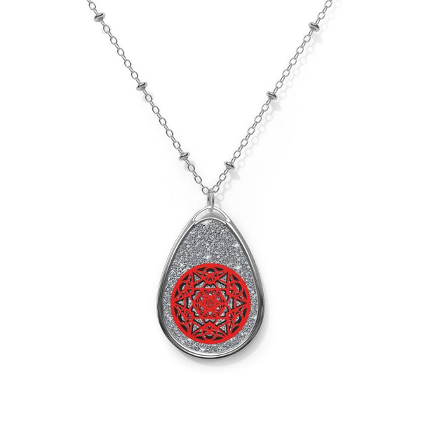 Metatron Cube Teardrop Silver Pendant/Necklace,Personalized Gift for Valentines/Birthday/Anniversary/Mother/Aunt/Granny/Sister/Wife/Graduate