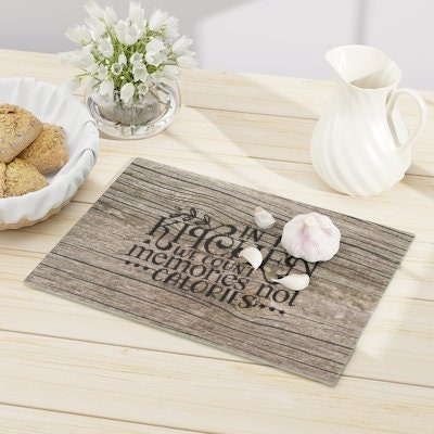 Memories Driftwood look Glass Cutting/Cheese Board,Kitchen quote,Gift for Valentine/Housewarming/Birthday/Anniversary/Graduation/Mothers Day