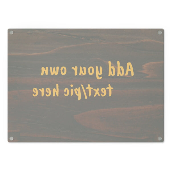 Personalized Oakwd look Glass Cutting/Cheese Board,Kitchen quote,Gift for Valentine/Housewarming/Birthday/Anniversary/Graduation/Mothers Day