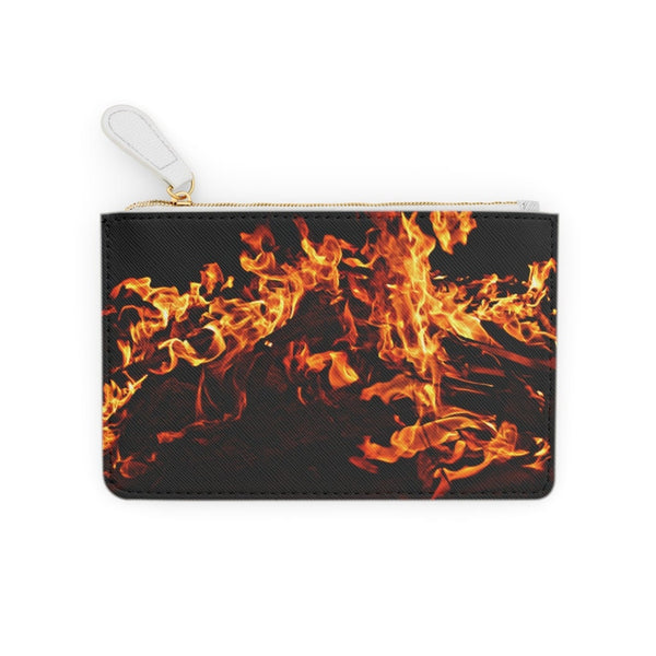 FireFlame Mini faux leather Clutch Bag,makeup pouch/handbag/wallet/phone/keys holder gift for Him/Her,Valentine/mothers/birthday/anniversary