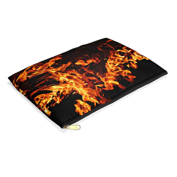 FireFlames polycotton Clutch Bag,makeup travel pouch/handbag/wallet/phone/keys holder gift for Him/Her,Valentines/mothers/birthday/annivers