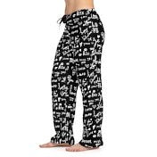 Black Love Notes Unisex Pajama Lounge Yoga Sleep Pants,Gift for Valentines/Anniversary/Christmas/Birthday/Graduation/Housewarming/Wedding/