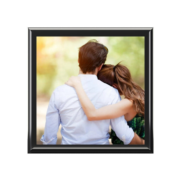 Personalized Pic/Msg Rubber Wood Jewelry Box,Valentines Gift for Wife/Girlfriend/Her/Him/Anniversary/Birthday/Promotion/Retirement/Graduates
