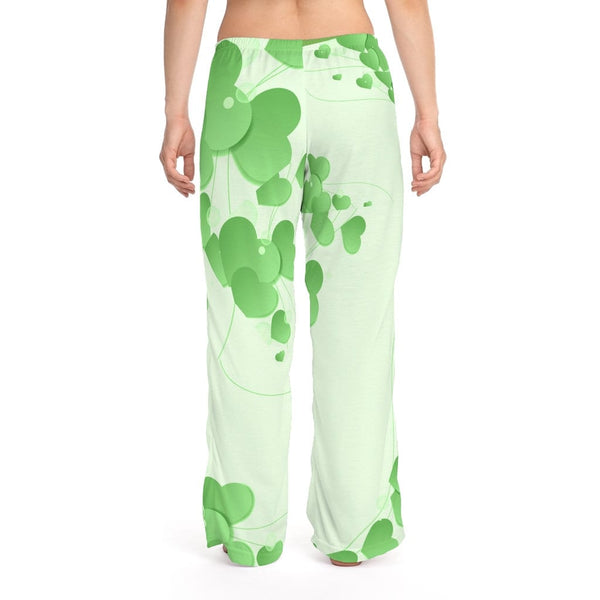 Mint Green Hearts Unisex Pajama Lounge Yoga Sleep Pants,Gift for Valentines/Anniversary/Christmas/Birthday/Graduation/Housewarming/Wedding/