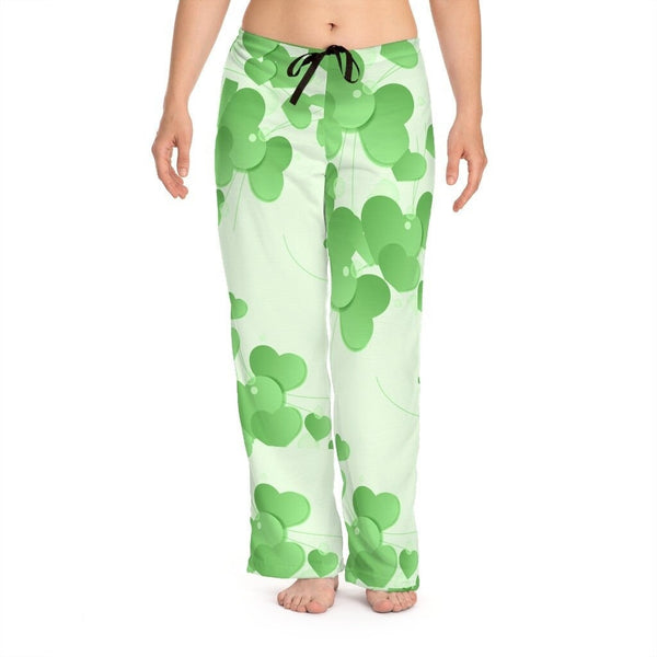Mint Green Hearts Unisex Pajama Lounge Yoga Sleep Pants,Gift for Valentines/Anniversary/Christmas/Birthday/Graduation/Housewarming/Wedding/