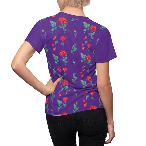Purple Red Roses Unisex t-shirts,Gift for Valentines Day/Chinese New Year,birthday/christmas/Anniversary/Mothers/Friends/2022 gifts