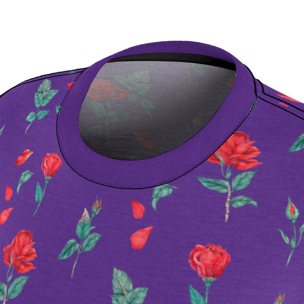 Purple Red Roses Unisex t-shirts,Gift for Valentines Day/Chinese New Year,birthday/christmas/Anniversary/Mothers/Friends/2022 gifts