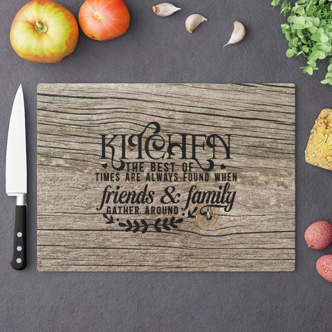 Family Driftwood look Glass Cutting/Cheese Board,Kitchen quote,Gift for Valentine/Housewarming/Birthday/Anniversary/Graduation/Mothers Day