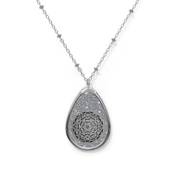 Gold/Silver Metatron Cube Teardrop Silver Pendant/Necklace,Personalized Gift for Valentines/Birthday/Anniversary/Spiritual/Graduate