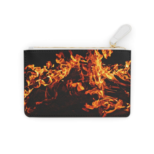 FireFlame Mini faux leather Clutch Bag,makeup pouch/handbag/wallet/phone/keys holder gift for Him/Her,Valentine/mothers/birthday/anniversary