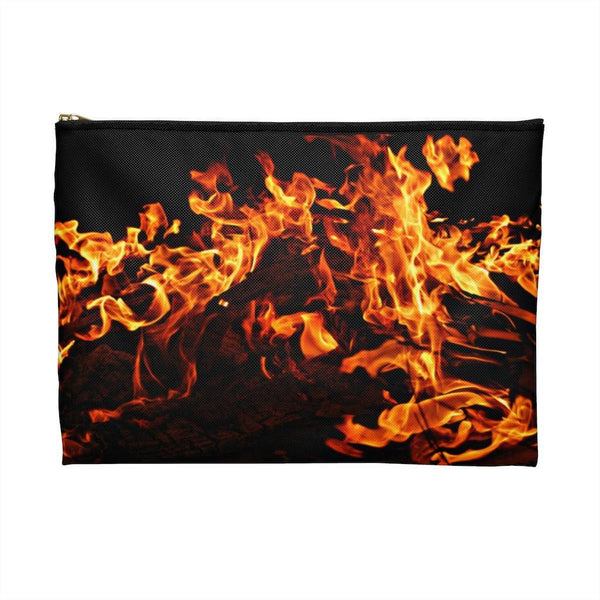 FireFlames polycotton Clutch Bag,makeup travel pouch/handbag/wallet/phone/keys holder gift for Him/Her,Valentines/mothers/birthday/annivers