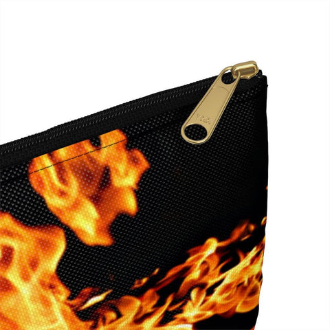 FireFlames polycotton Clutch Bag,makeup travel pouch/handbag/wallet/phone/keys holder gift for Him/Her,Valentines/mothers/birthday/annivers