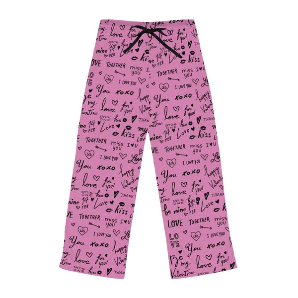 Pink Love Notes Unisex Pajama Lounge Yoga Sleep Pants,Gift for Valentines/Anniversary/Christmas/Birthday/Graduation/Housewarming/Wedding/