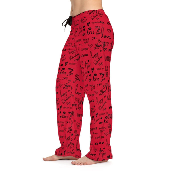 Red Love Notes Unisex Pajama Lounge Yoga Sleep Pants,Gift for Valentines/Anniversary/Christmas/Birthday/Graduation/Housewarming/Wedding/