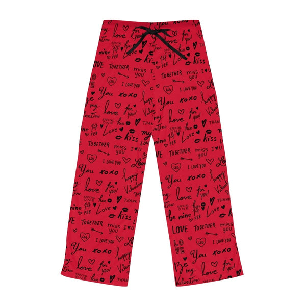 Red Love Notes Unisex Pajama Lounge Yoga Sleep Pants,Gift for Valentines/Anniversary/Christmas/Birthday/Graduation/Housewarming/Wedding/