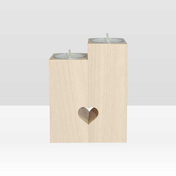 2pc Candle Holder Wooden Heart cutout personalised,New baby/new mom/New grandma/baby shower gift,Birthday/Anniversary/CHristmas gift