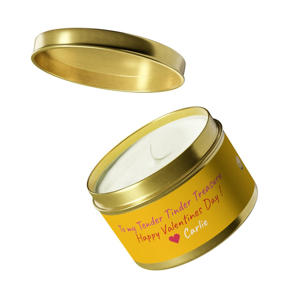Personalized Tin Candle Tender Tinder Treasure Valentines Day gift for boyfriend girlfriend,couple anniversary gift,gifts for husband wife