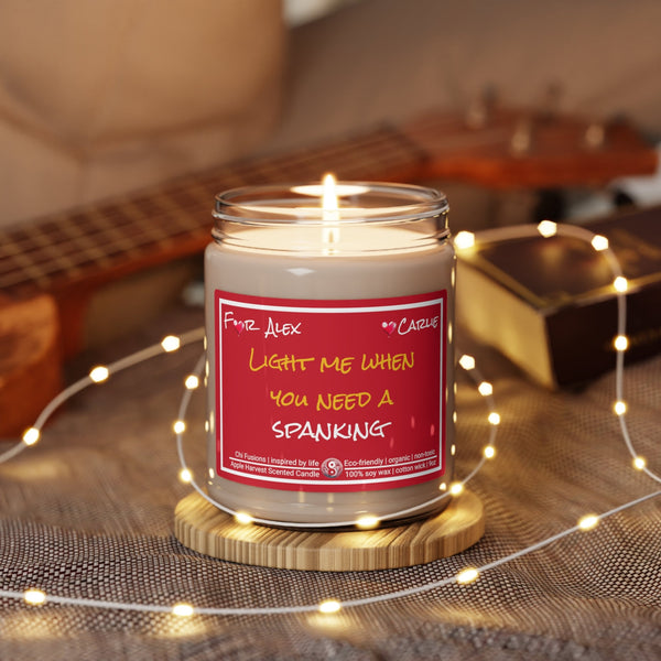 Personalized Spank me Candle jar Funny Valentines Day gift for naughty boyfriend girlfriend,spanking joke naughty couple anniversary gift