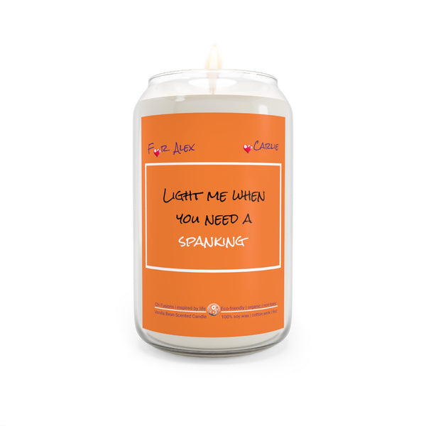 Personalized Need a Spanking Glass Candle 14oz Funny Valentine Day gift for girlfriend,naughty funny couple anniversary gift wife birthday