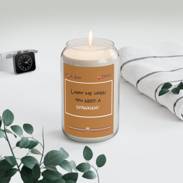 Personalized Need a Spanking Glass Candle 14oz Funny Valentine Day gift for girlfriend,naughty funny couple anniversary gift wife birthday