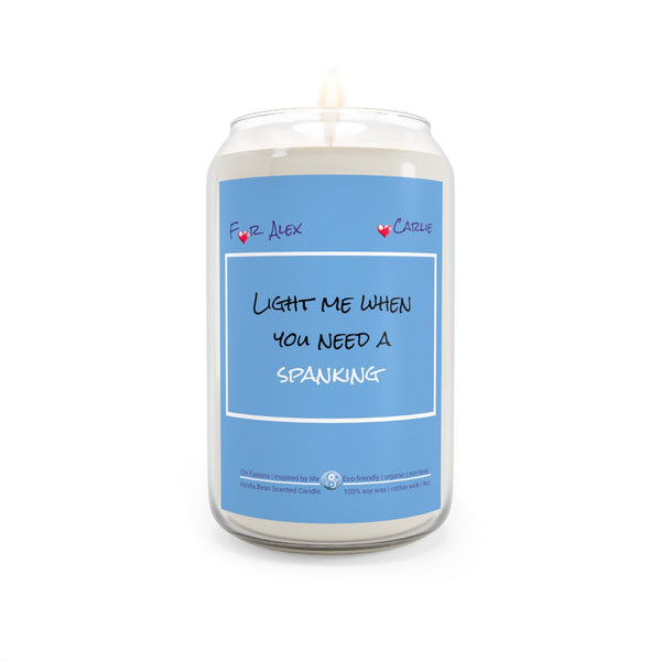 Personalized Need a Spanking Glass Candle 14oz Funny Valentine Day gift for girlfriend,naughty funny couple anniversary gift wife birthday