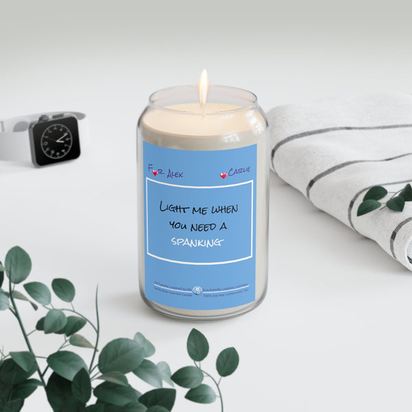 Personalized Need a Spanking Glass Candle 14oz Funny Valentine Day gift for girlfriend,naughty funny couple anniversary gift wife birthday