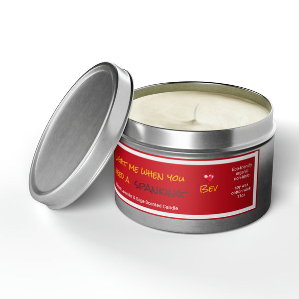 Personalized Need Spanking Tin Candle Funny Valentine Day gift for boyfriend girlfriend,funny couple anniversary gift,naughty gift for wife
