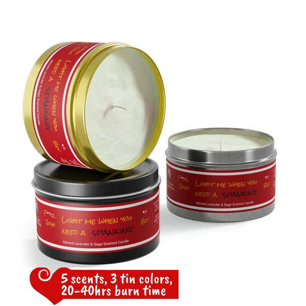 Personalized Need Spanking Tin Candle Funny Valentine Day gift for boyfriend girlfriend,funny couple anniversary gift,naughty gift for wife
