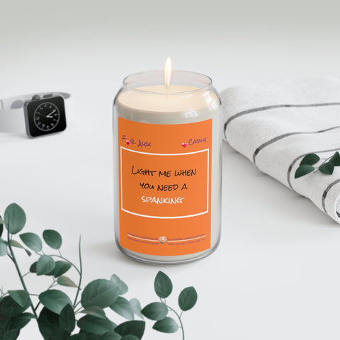 Personalized Need a Spanking Glass Candle 14oz Funny Valentine Day gift for girlfriend,naughty funny couple anniversary gift wife birthday