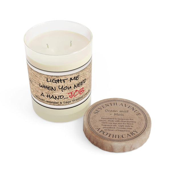 Personalized Light Me for a Hand job Glass Jar Candle 2wick 11oz Valentine Day gift for boy/girlfriend,couple anniversary gift wife hubby