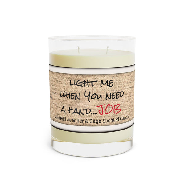 Personalized Light Me for a Hand job Glass Jar Candle 2wick 11oz Valentine Day gift for boy/girlfriend,couple anniversary gift wife hubby