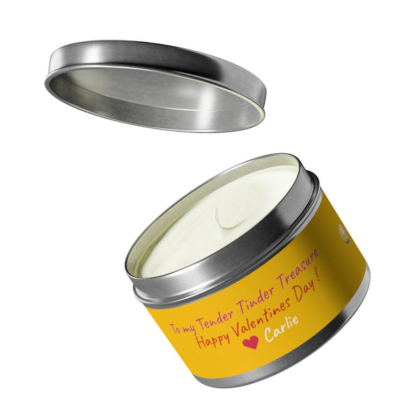 Personalized Tin Candle Tender Tinder Treasure Valentines Day gift for boyfriend girlfriend,couple anniversary gift,gifts for husband wife