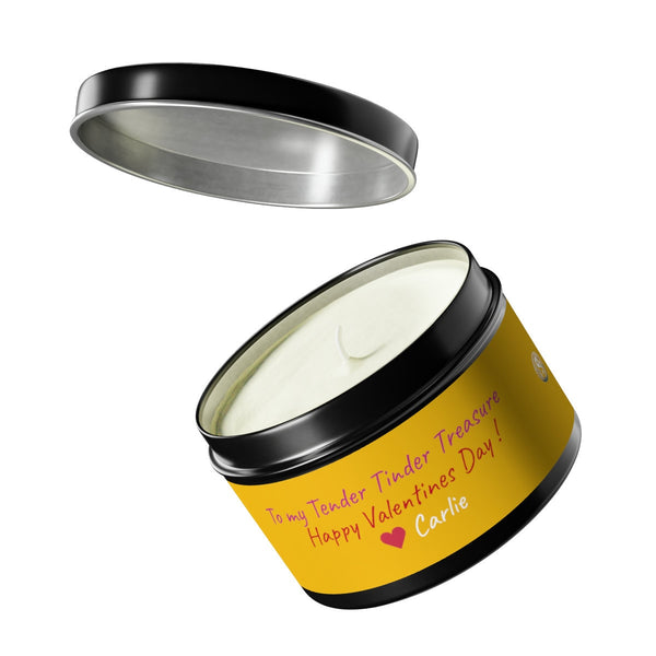 Personalized Tin Candle Tender Tinder Treasure Valentines Day gift for boyfriend girlfriend,couple anniversary gift,gifts for husband wife