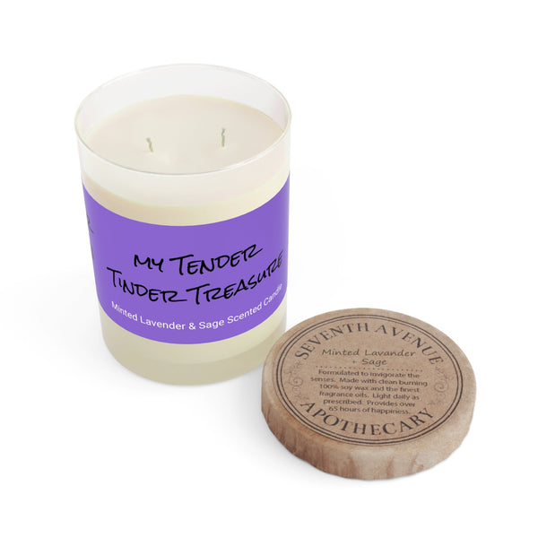 Personalized 2wick 11oz Glass Jar Candle My Tender Tinder Treasure Valentine Day gift for boy/girlfriend,couple anniversary gift wife hubby