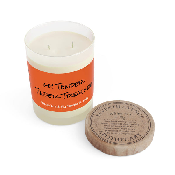Personalized 2wick 11oz Glass Jar Candle My Tender Tinder Treasure Valentine Day gift for boy/girlfriend,couple anniversary gift wife hubby