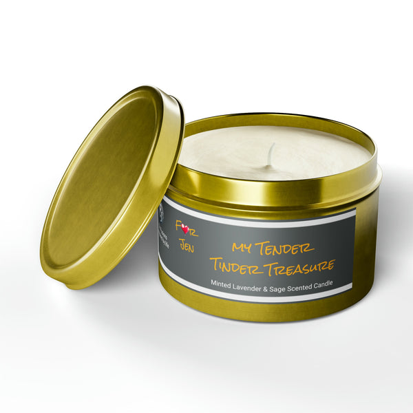 Personalized Tin Candle My Tender Tinder Treasure Valentine Day gift for boyfriend girlfriend,couple anniversary gift,gifts for husband wife