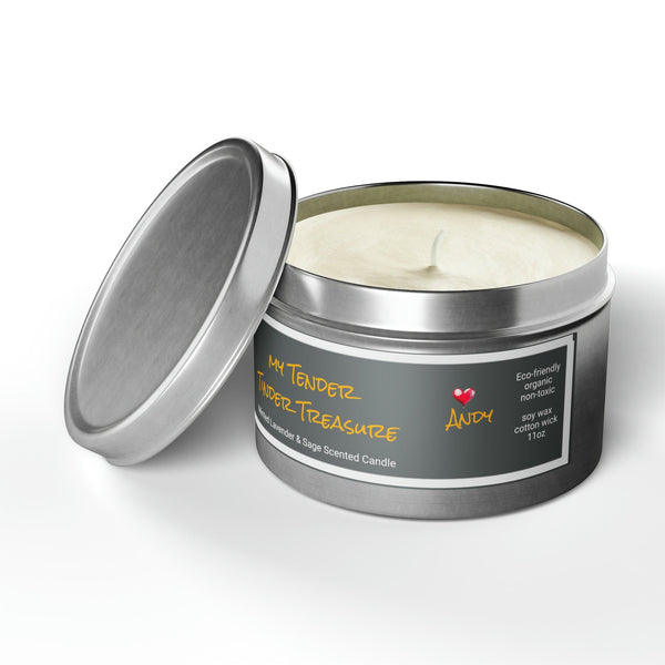 Personalized Tin Candle My Tender Tinder Treasure Valentine Day gift for boyfriend girlfriend,couple anniversary gift,gifts for husband wife