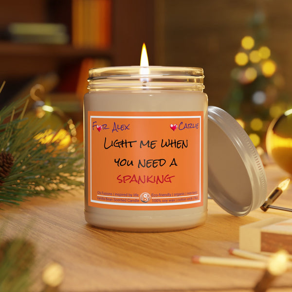 Personalized Need Spanking Candle jar Naughty Valentines Day gift for boyfriend girlfriend,funny spanking joke couple anniversary gift wife