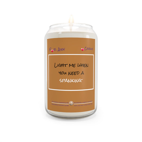 Personalized Need a Spanking Glass Candle 14oz Funny Valentine Day gift for girlfriend,naughty funny couple anniversary gift wife birthday