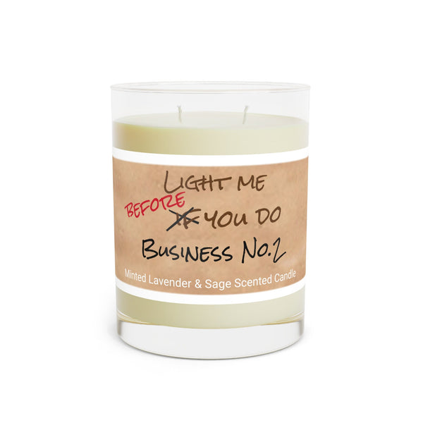 Personalized Light Me before No 2 business Glass Jar Candle Housewarming gift,toilet humor candle, toilet joke husband wife birthday gift