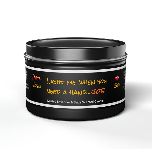 Custom Light me if you need a Hand job Tin Candle Valentine Day gift for boyfriend girlfriend,couple anniversary sexy gift,gift for husband